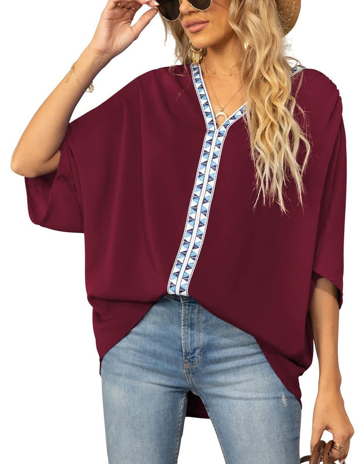 Mila | Free-Spirited Embroidered Boho Tunic Top