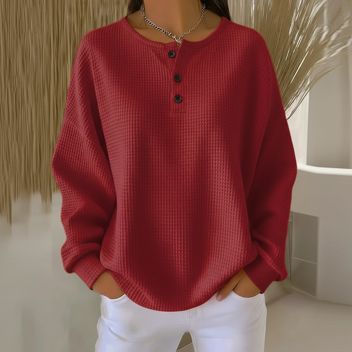 Susanne | Cozy And Stylish Waffle Knit Sweater