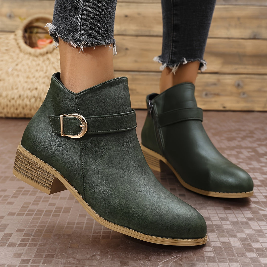 Angelika | Buckle-Detail Chelsea Ankle Boots