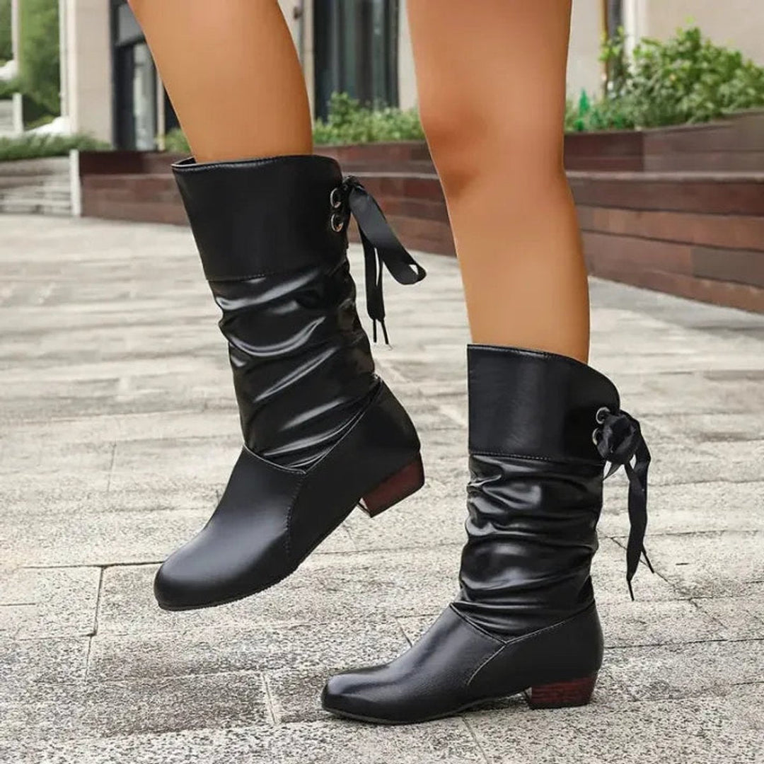 Scarlett | Slouchy Lace-Up Ankle Boots