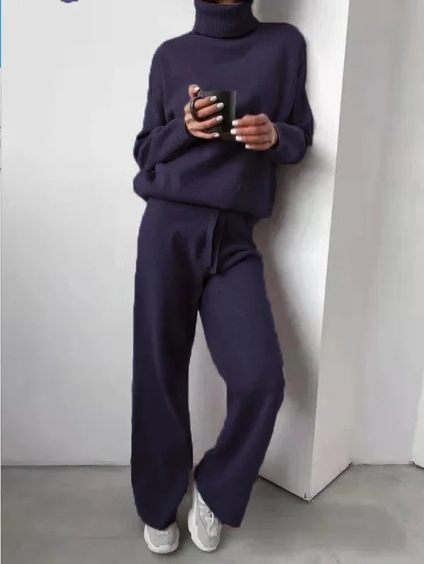 Seraphina | Completo confortevole e chic di due pezzi in maglia a collo alto