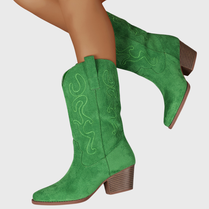 Victoria | Colorful And Stylish Wide-Calf Cowboy Boots