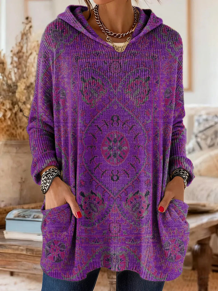 Vivid | Hoodies – Vintage-Inspired Ethnic Print for Women