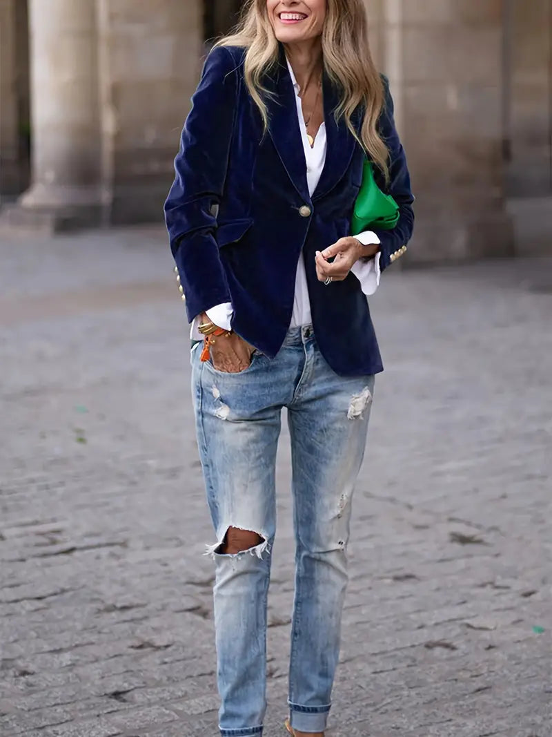 Victoria | Blazer in velluto lussuoso e chic