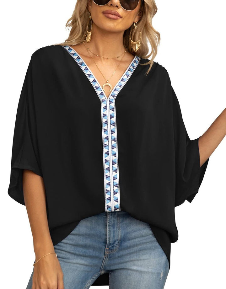 Mila | Free-Spirited Embroidered Boho Tunic Top
