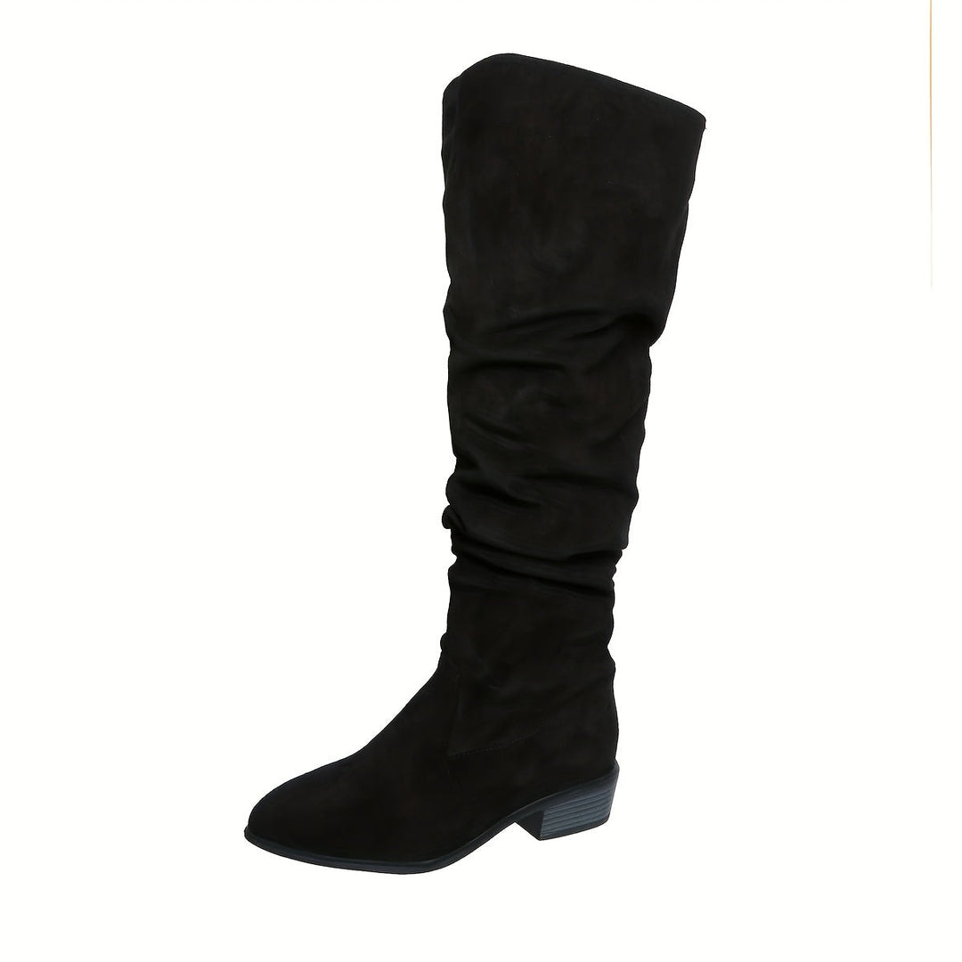 Jolie | Slouchy Suede-Like Knee High Boots