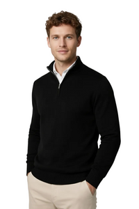 Nathan | Classic Half Zip High Neck Sweater