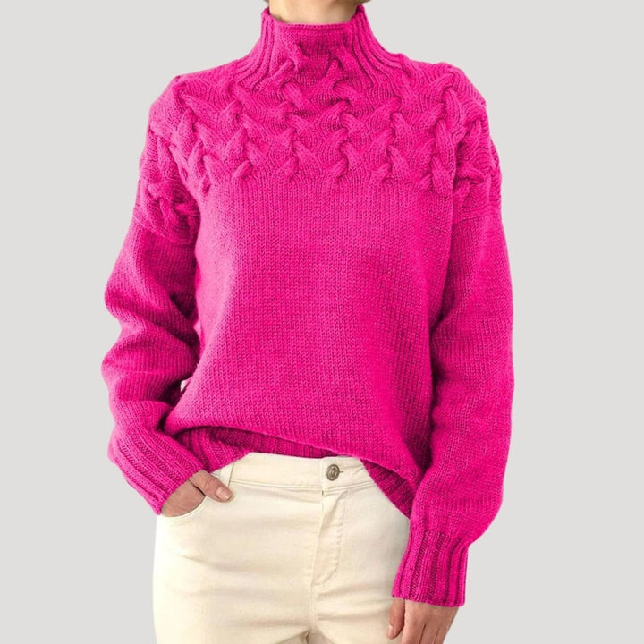 Sophie | Turtleneck Sweater with Cable Knit Design