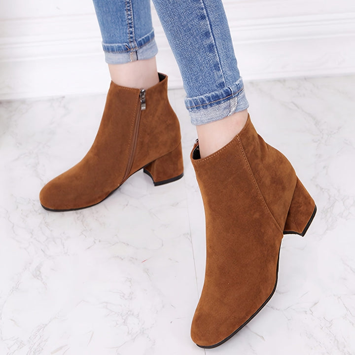 Franziska | Stilvolle Chelsea-Ankle-Boots mit Blockabsatz