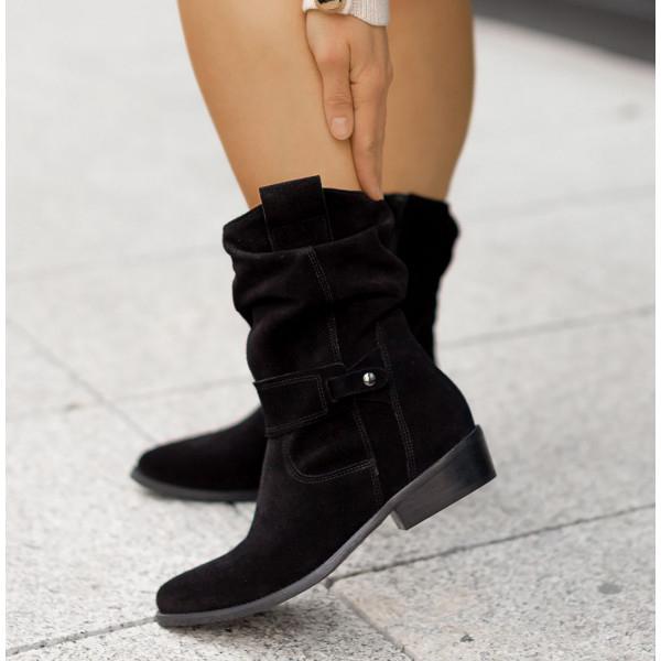 Della | Relaxed-Fit Slouch Ankle Boots