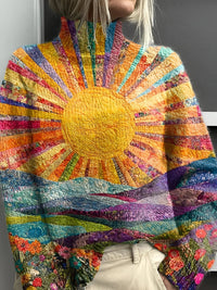 Ava | Colorful And Cozy Statement Turtleneck Sweater