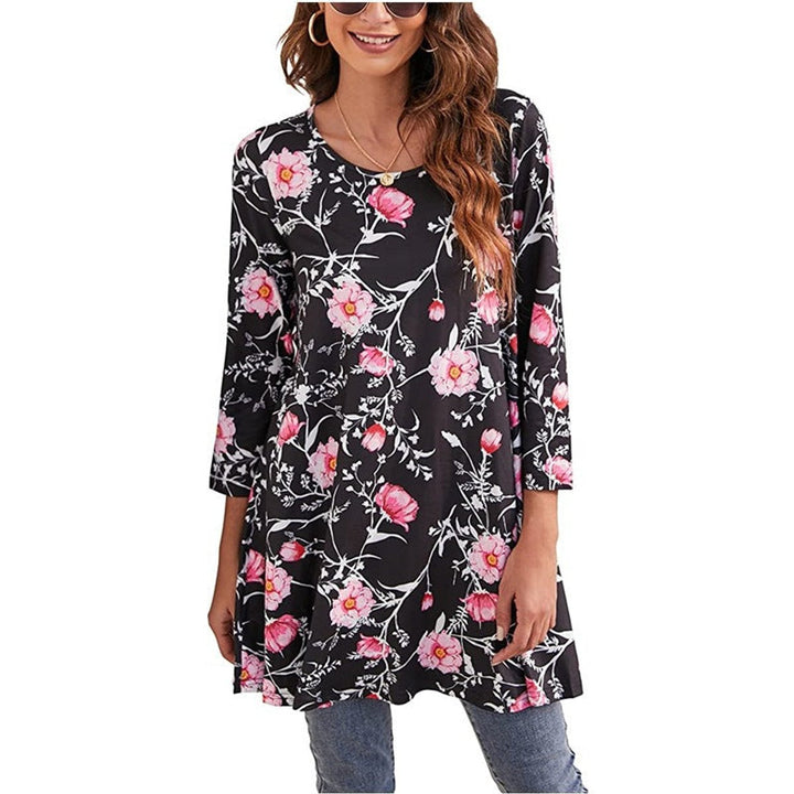 Lydia | Artistic Mandala Print A-Line Tunic Top