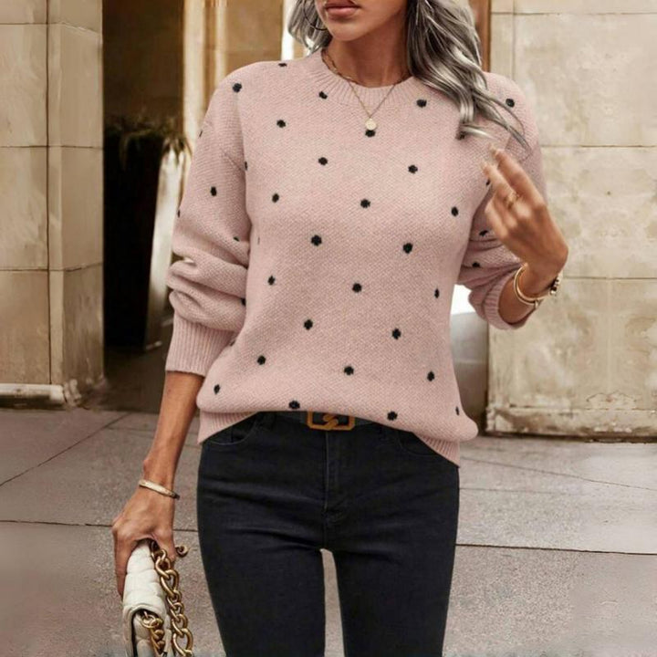 Marie | Elegant And Textured Dotted Knit Sweater