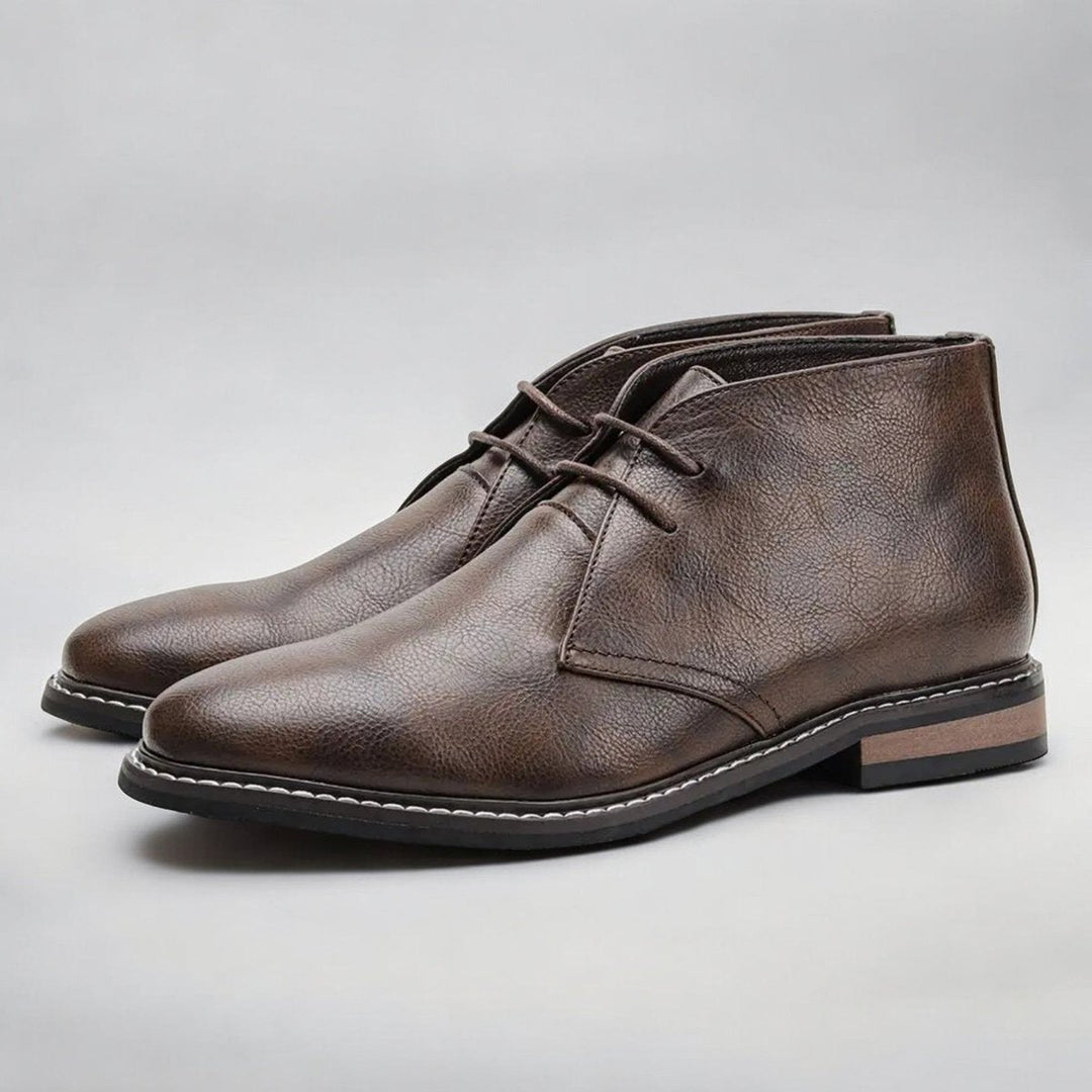 Daniel | Classic Orthopedic Synthetic Leather Chukka Men Boots