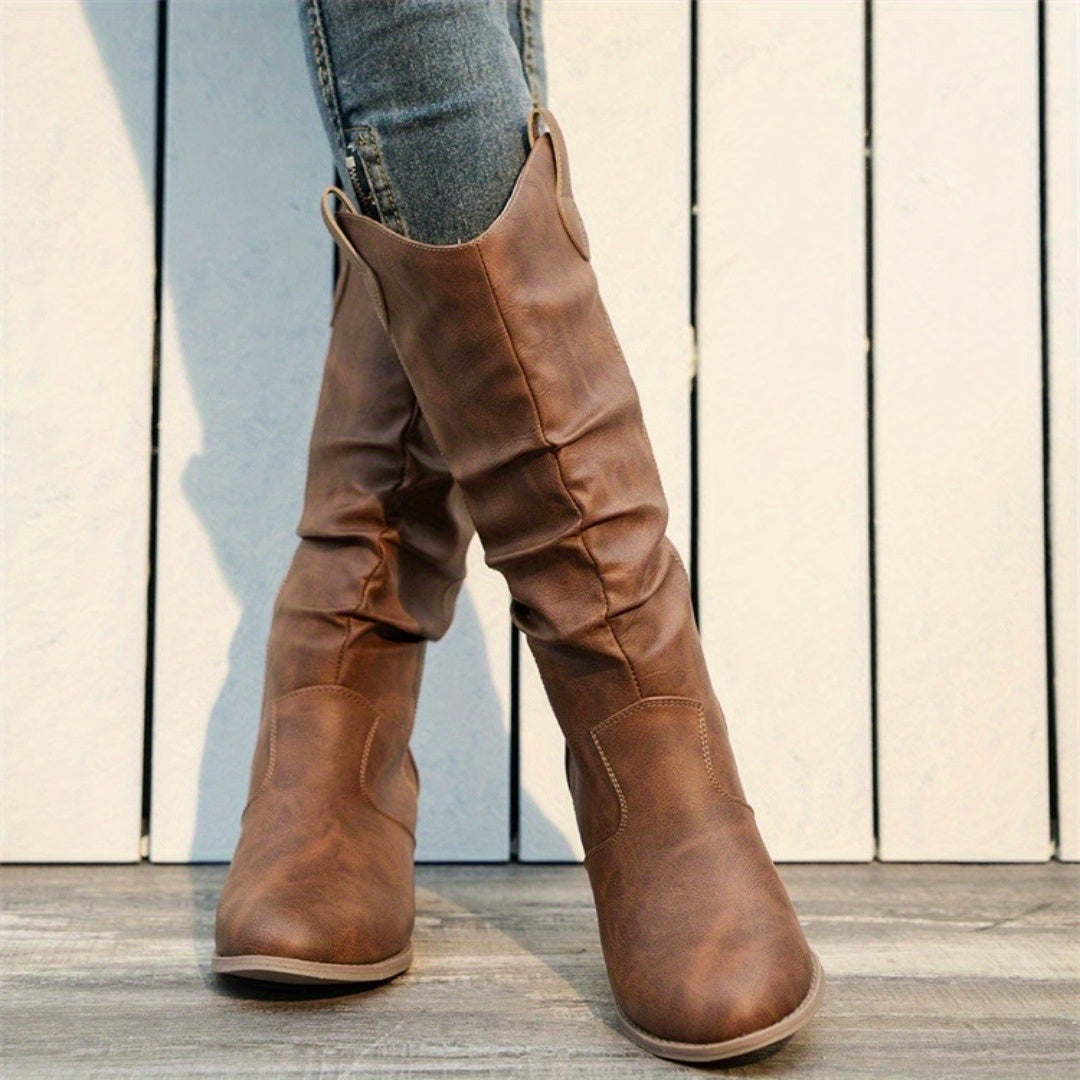Eleanor | Vintage-Inspired Wide-Calf Cowboy Boots