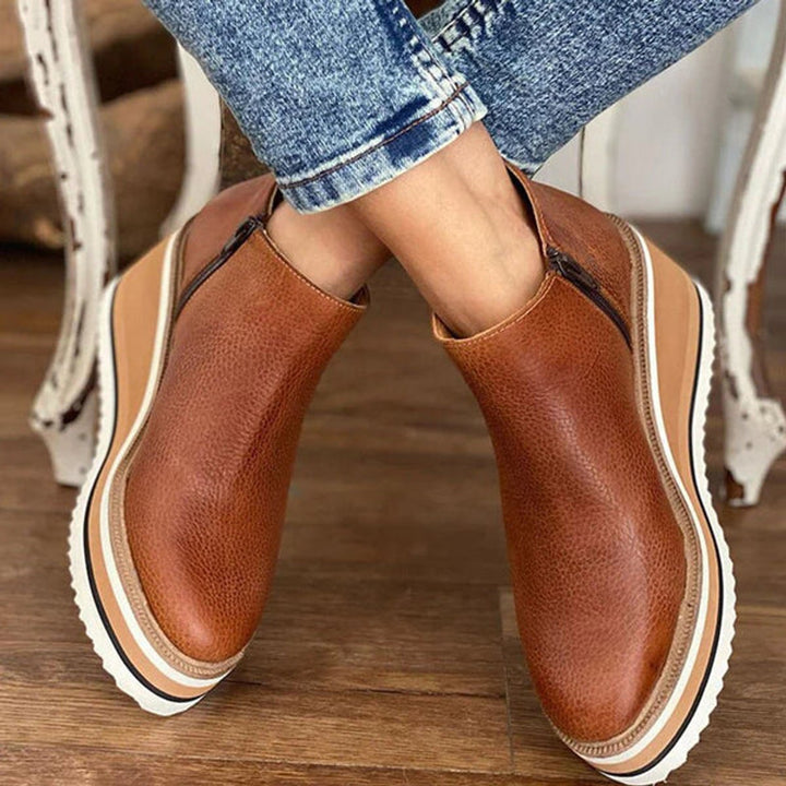 Maya | Retro-Inspired Platform Ankle Boots