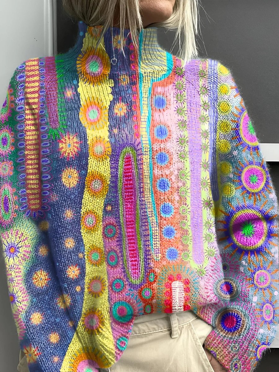 Chroma | Turtleneck Sweater – Colorful Knit Design for Women