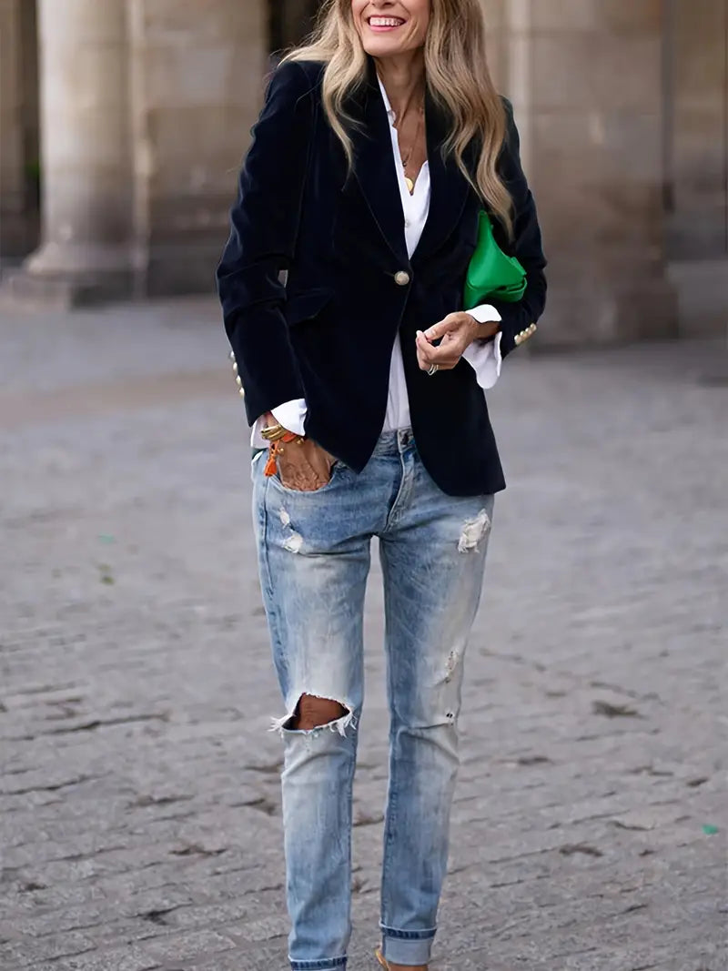 Victoria | Blazer in velluto lussuoso e chic