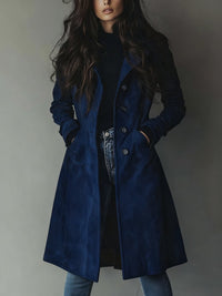 Claudia | Longline Tailored Trench Coat With Timeless Double-Breasted Style