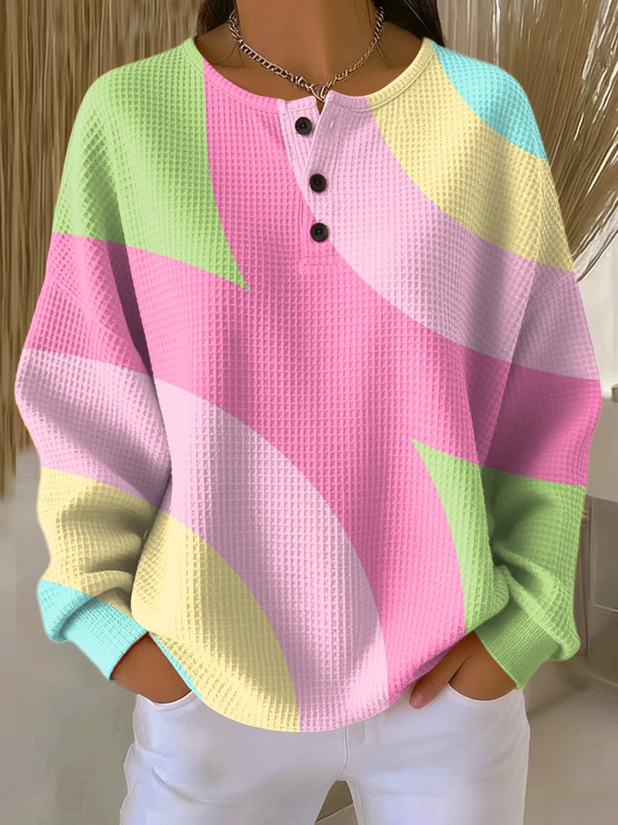 Vera | Sweaters – Abstract Geometric Print for Women