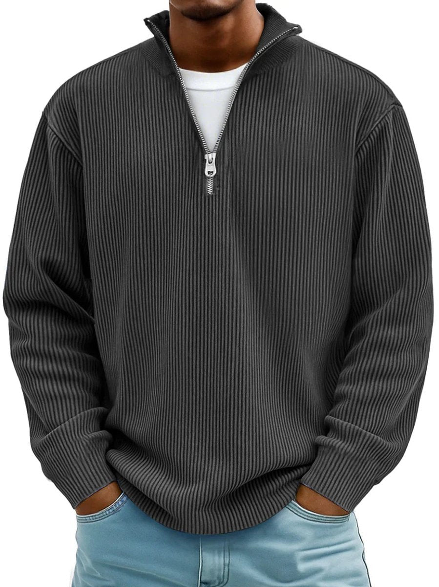 Simon | Knit Sweater – Casual Quarter-Zip Style for Men