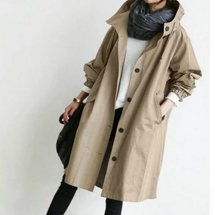 Madeline | Elegant Hooded Trench Coat For Timeless Everyday Style