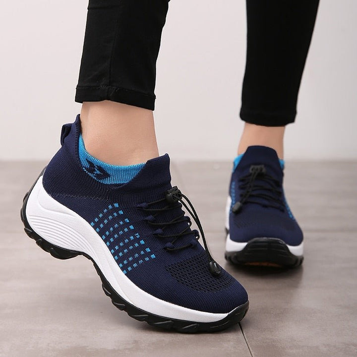 Isabella | Orthopedic Cushioned Platform Lace-Up Sneakers