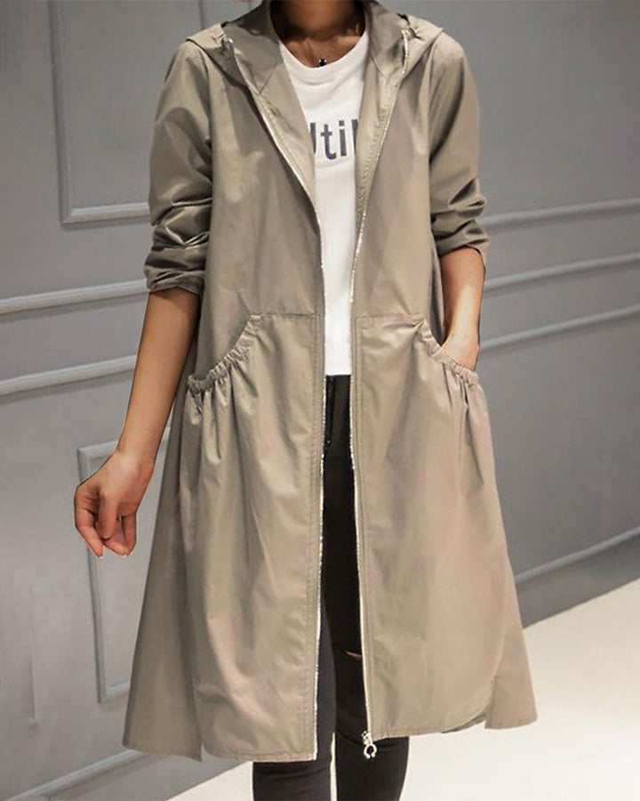 Victoria | Elegant Statement Pleated Trench Coat