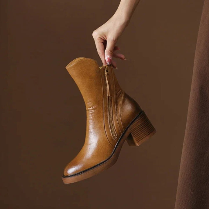 Victoria | Sleek Block-Heel Ankle Boots
