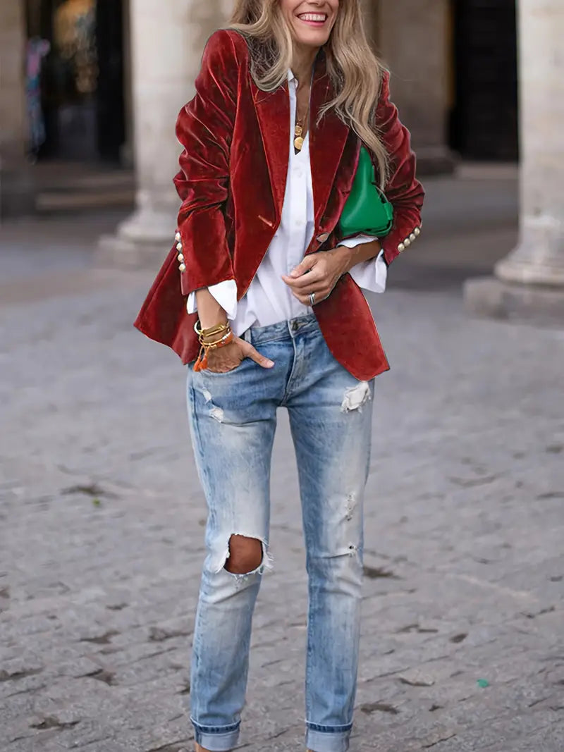 Victoria | Blazer in velluto lussuoso e chic