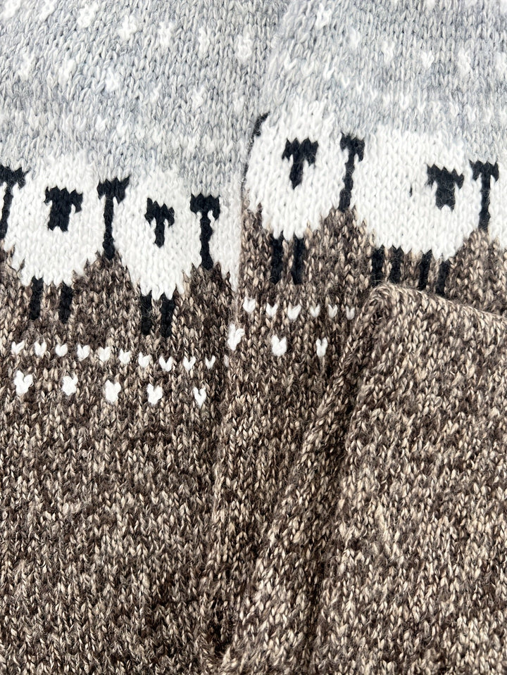 Jovian | Chunky Knit Sweater with Sheep Jacquard Design