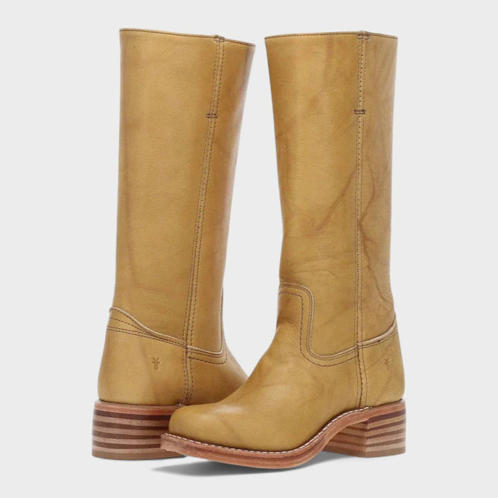 Laura | Elegant Western Leather Knee High Boots