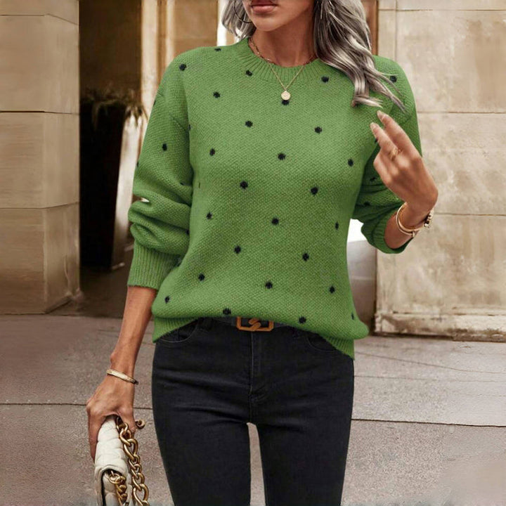 Marie | Elegant And Textured Dotted Knit Sweater