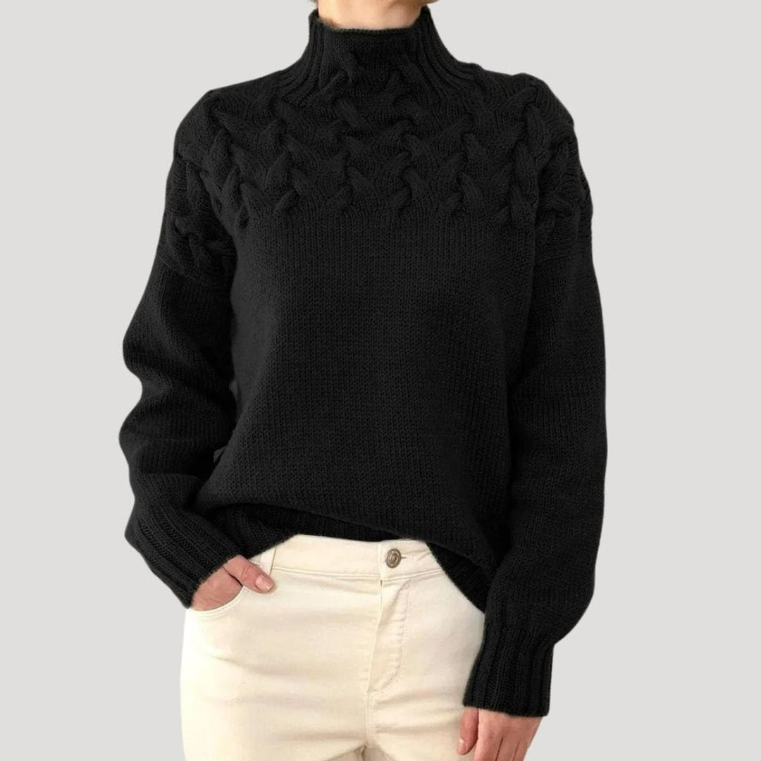 Sophie | Turtleneck Sweater with Cable Knit Design