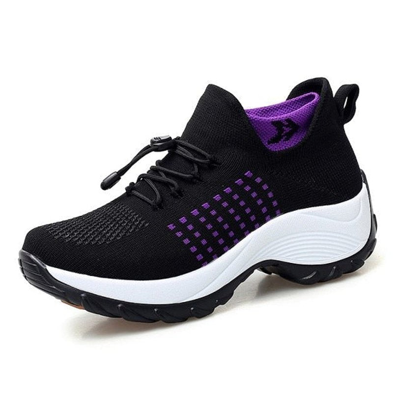 Isabella | Orthopedic Cushioned Platform Lace-Up Sneakers