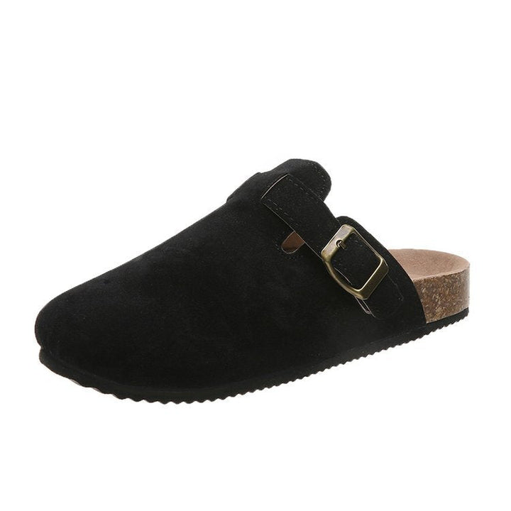 Camille | Sophisticated And Comfortable Leather Buckle Mules