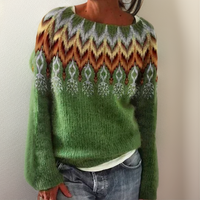 Maya | Modern Geometric Knitted Sweater for Effortless Style