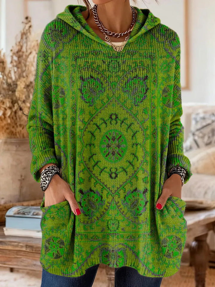 Vivid | Hoodies – Vintage-Inspired Ethnic Print for Women