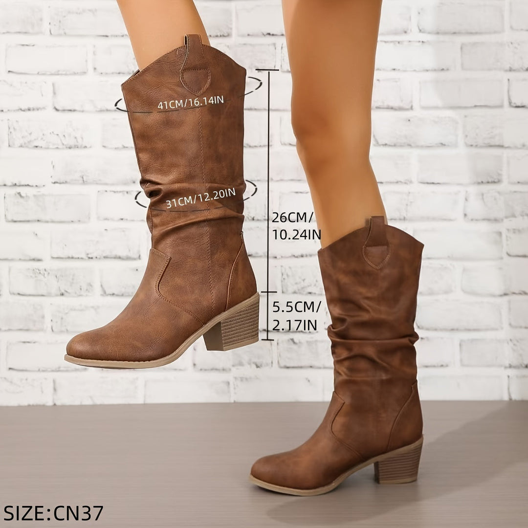 Eleanor | Vintage-Inspired Wide-Calf Cowboy Boots