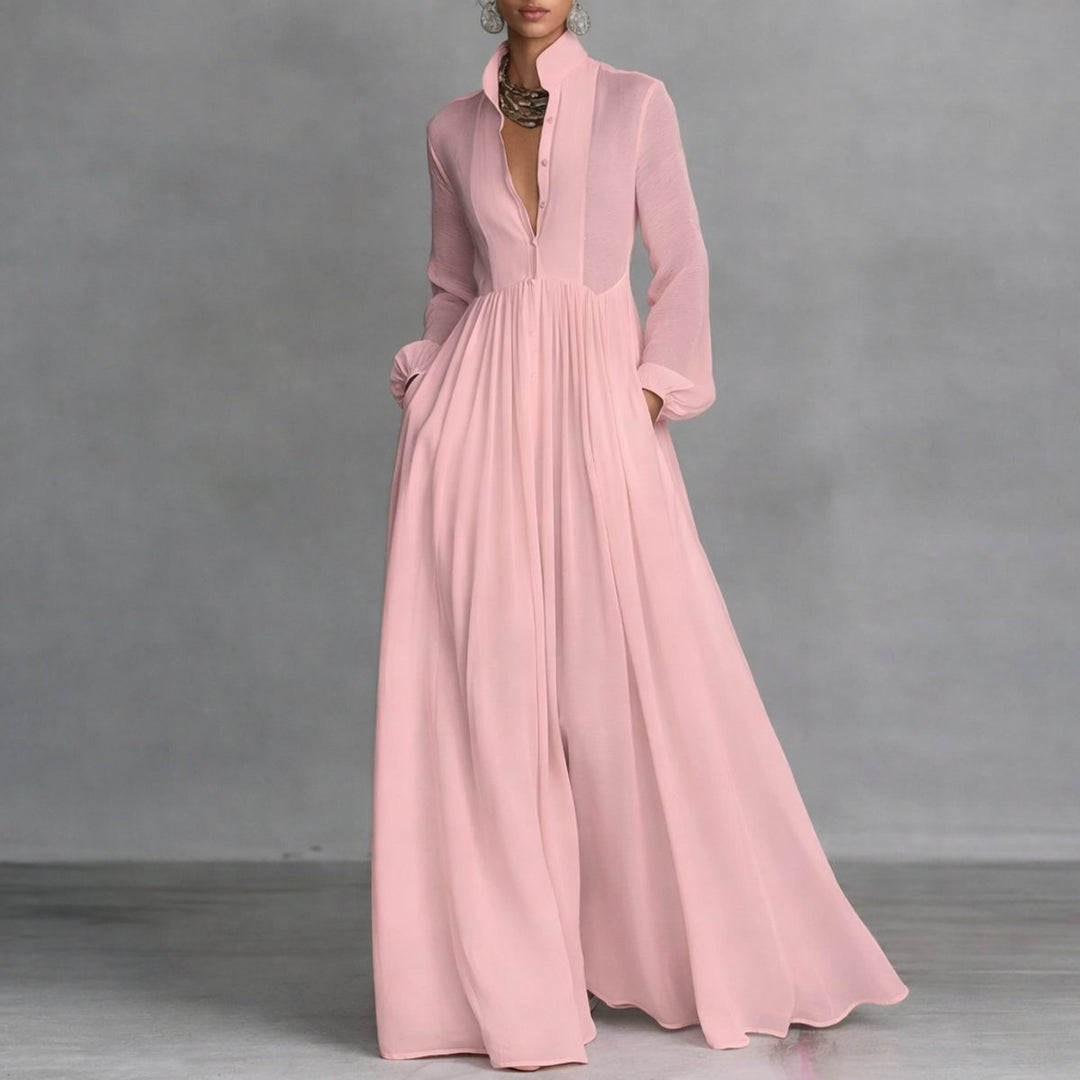 Elena | Versatile Elegance Long-Sleeved Maxi Dress
