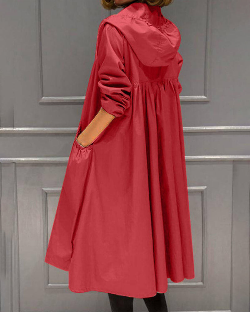 Victoria | Elegant Statement Pleated Trench Coat