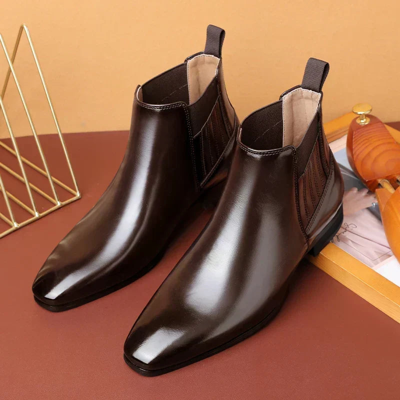 Vanessa | Classic Pointed-Toe Chelsea Ankle Boots
