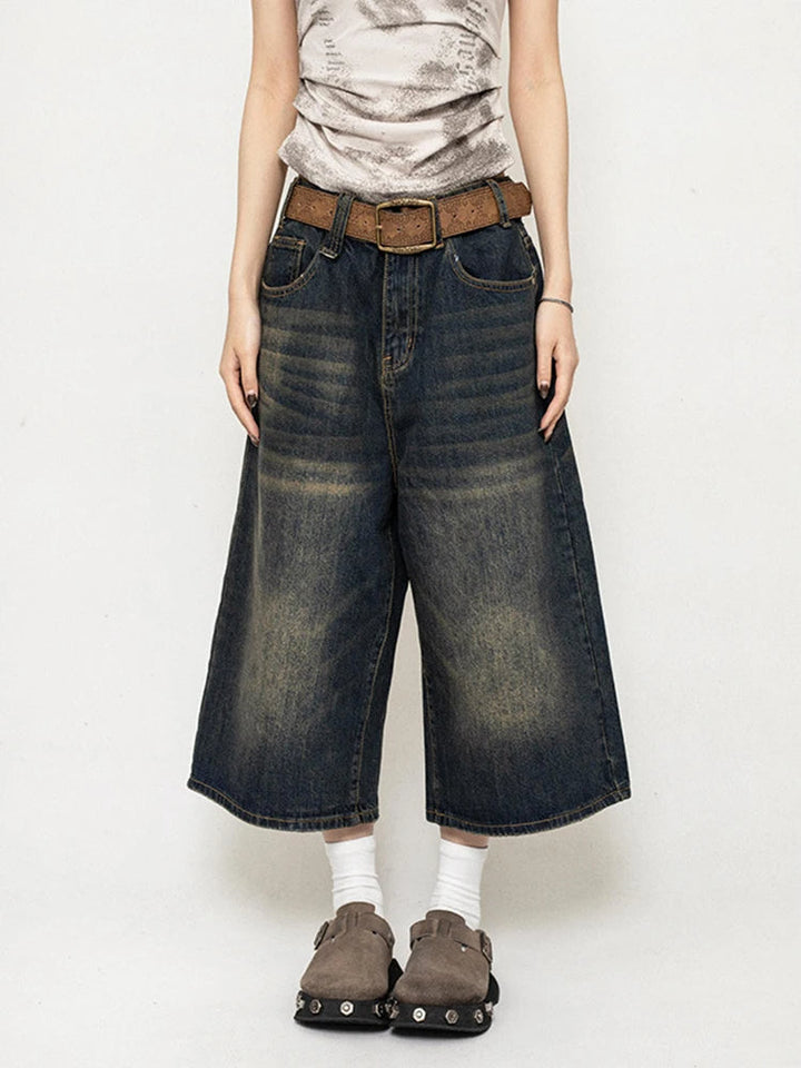 Chloe | Modern Vintage-Wash Wide Leg Culottes