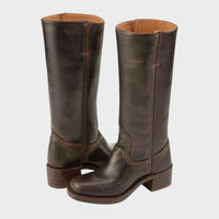 Laura | Elegant Western Leather Knee High Boots