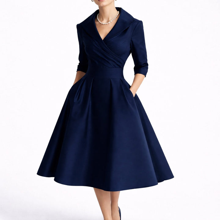 Alice | Modern Fall Wedding Structured A-Line Midi Dress