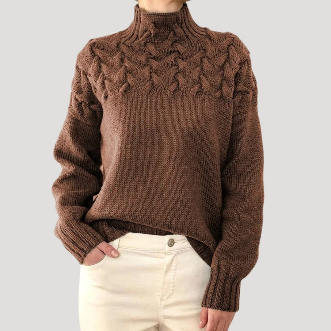 Sophie | Turtleneck Sweater with Cable Knit Design