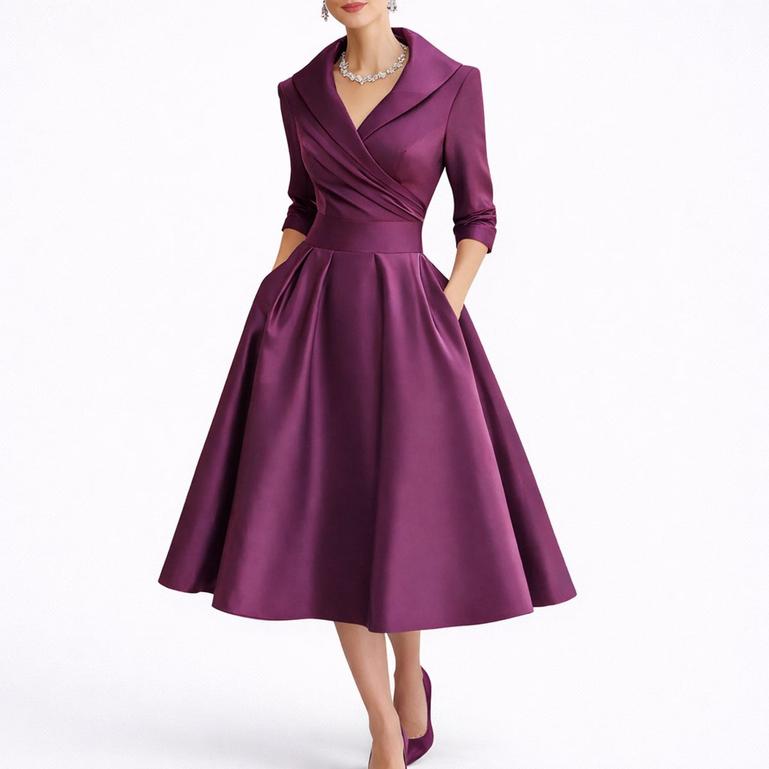 Alice | Modern Fall Wedding Structured A-Line Midi Dress