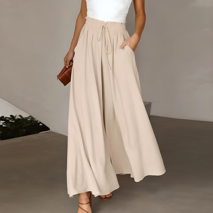 Maya | Elegant And Versatile Cotton Wide Leg Pants