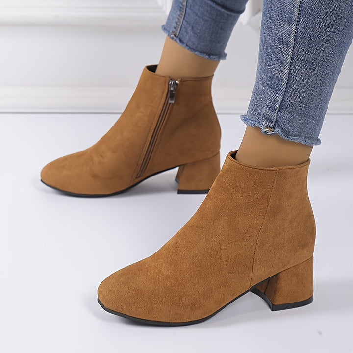 Franziska | Stilvolle Chelsea-Ankle-Boots mit Blockabsatz