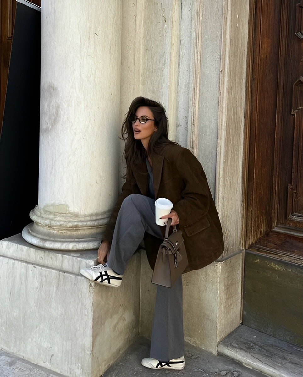 Christina | Luxurious Suede Blazer For Sophisticated Everyday Elegance
